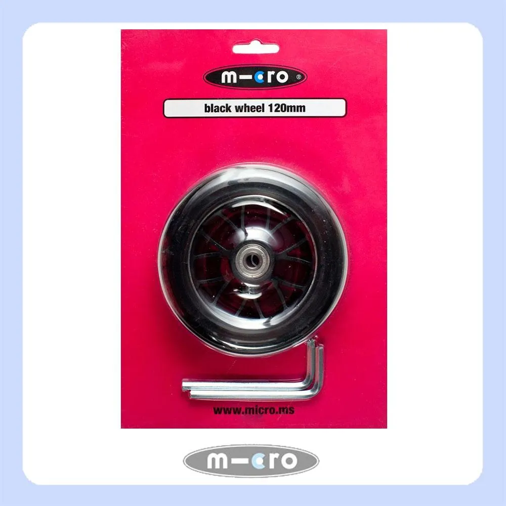120mm Wheel incl Bearings - Black