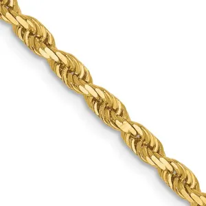 14k Gold Diamond-Cut Lightweight Rope Chain 2.75mm