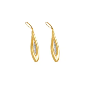 14K Yellow Gold and Diamond Innovoro® Lightweight Dangle Earrings