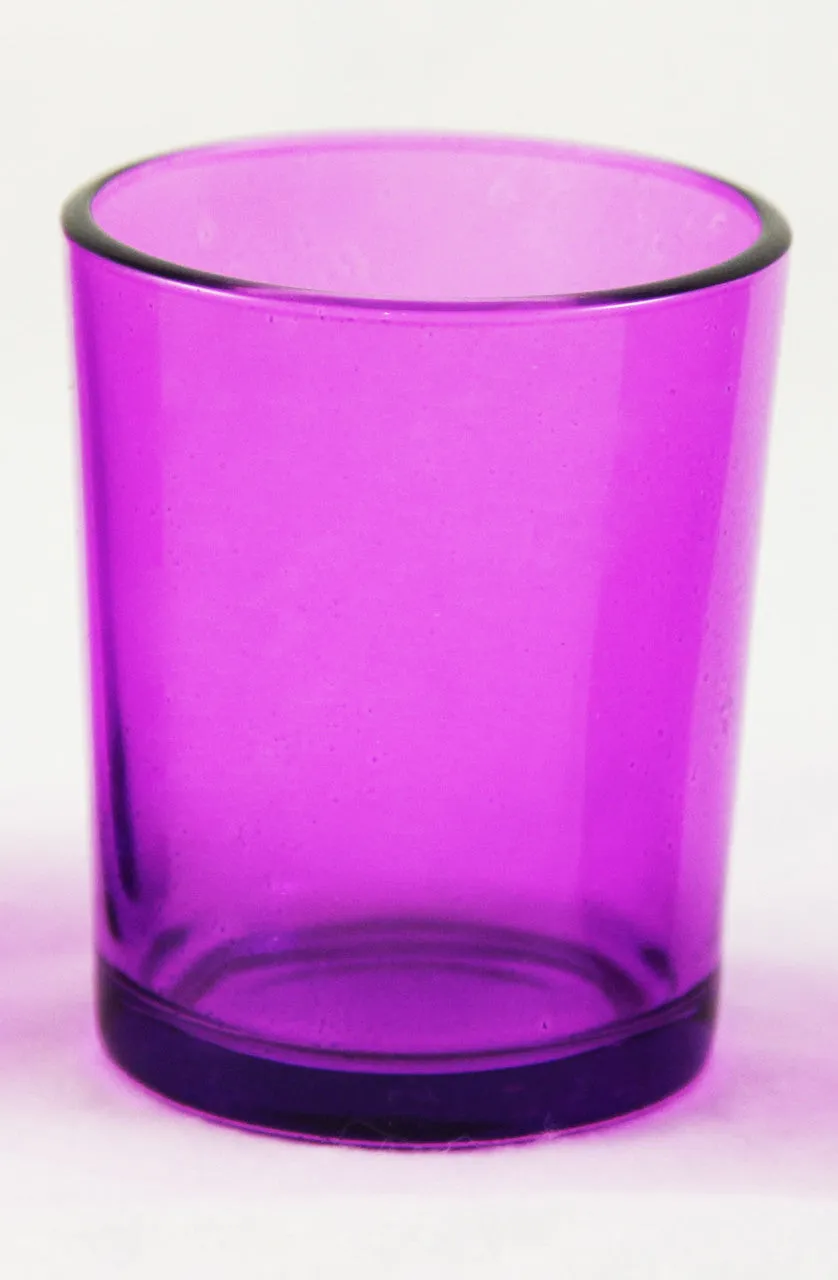 20 Pack Purple Glass Votive Tealight Candle Holders House Party Cenrepiece Xmas Wedding Decor Glass Candlestick Party Decorations Bridal Valentines Event