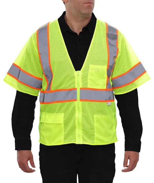 24-588 Economy Safety Vest w/ Contrasting Tape
