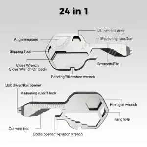 24 In 1 Multi-Function Portable Key Tool
