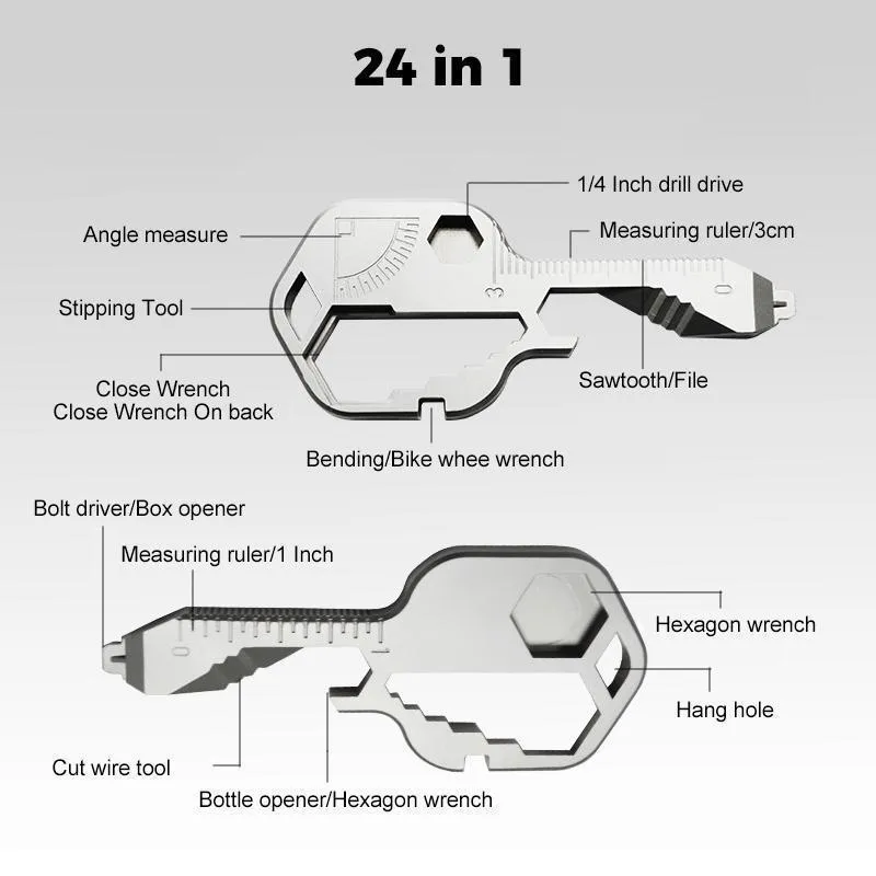 24 In 1 Multi-Function Portable Key Tool