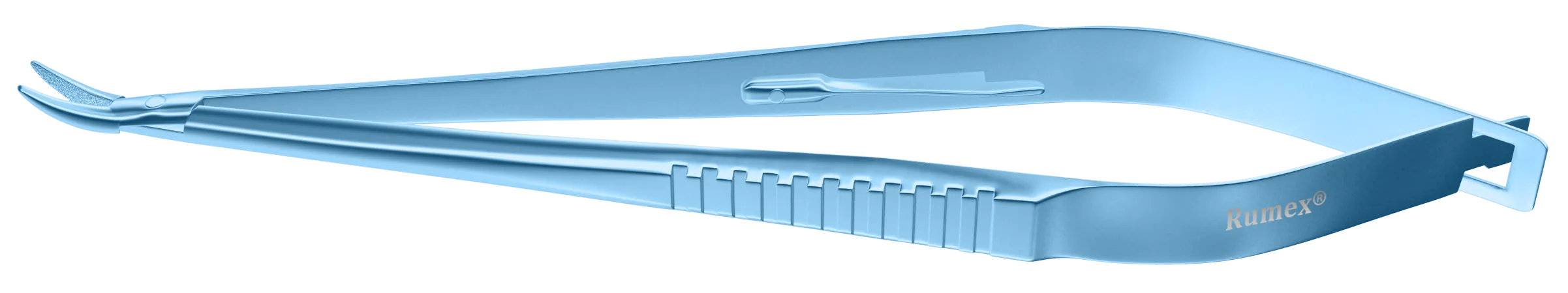 294R 8-100T Castroviejo Needle Holder, Standard Jaws, 11.00 mm Gripping Surface, Curved, with Lock, Length 140 mm, Titanium
