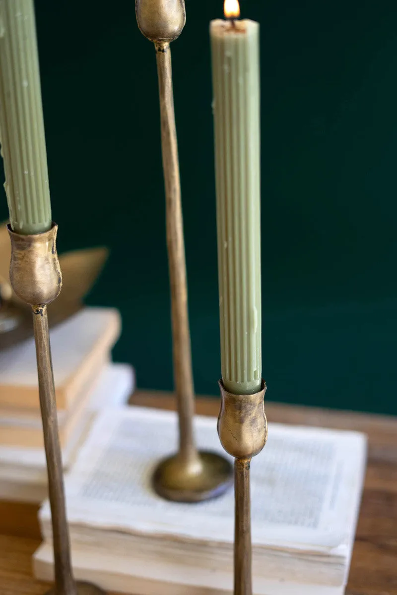 3 Brass Tapers