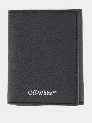 3D Diag-Stripe Leather Card Holder