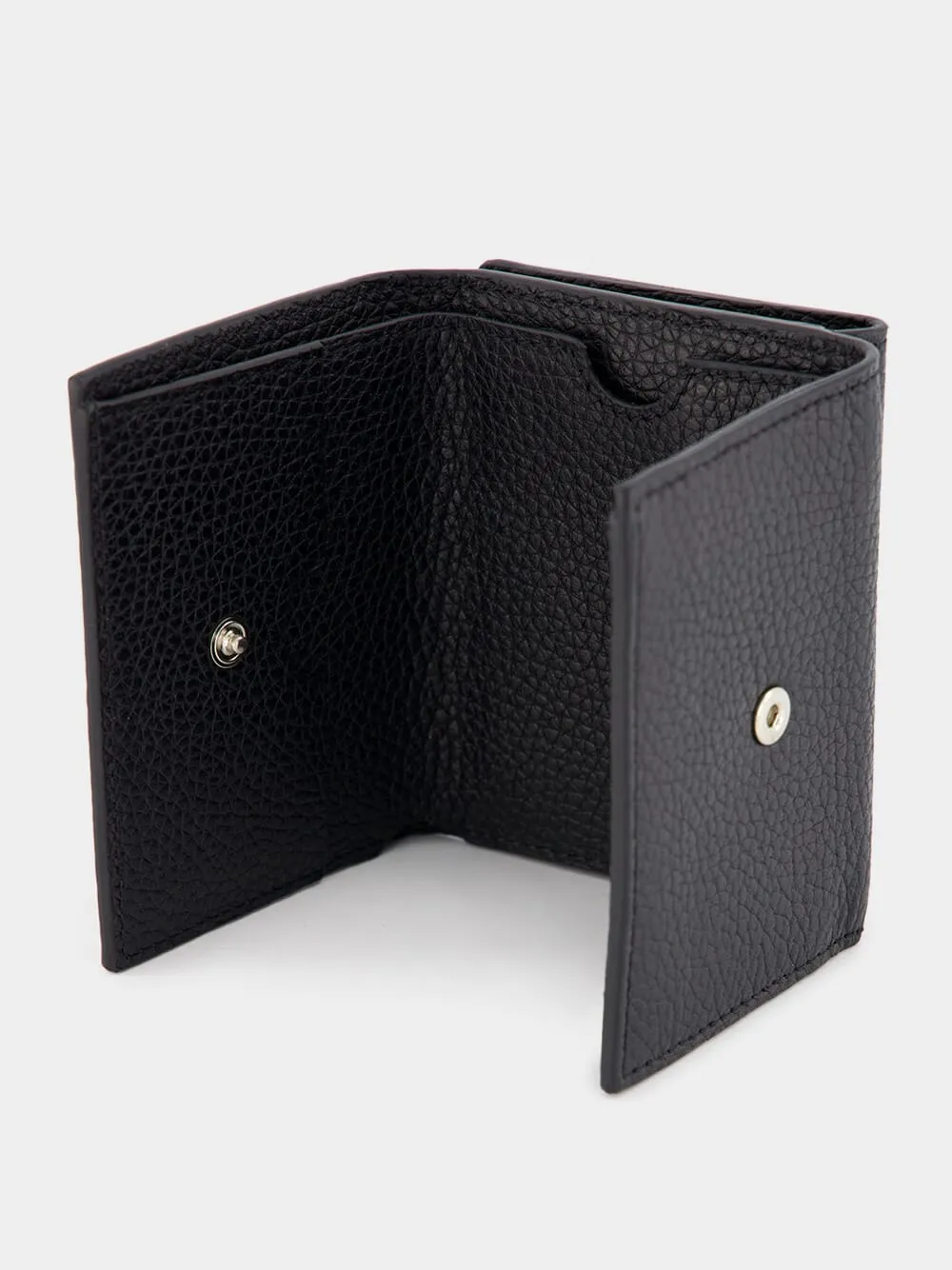 3D Diag-Stripe Leather Card Holder