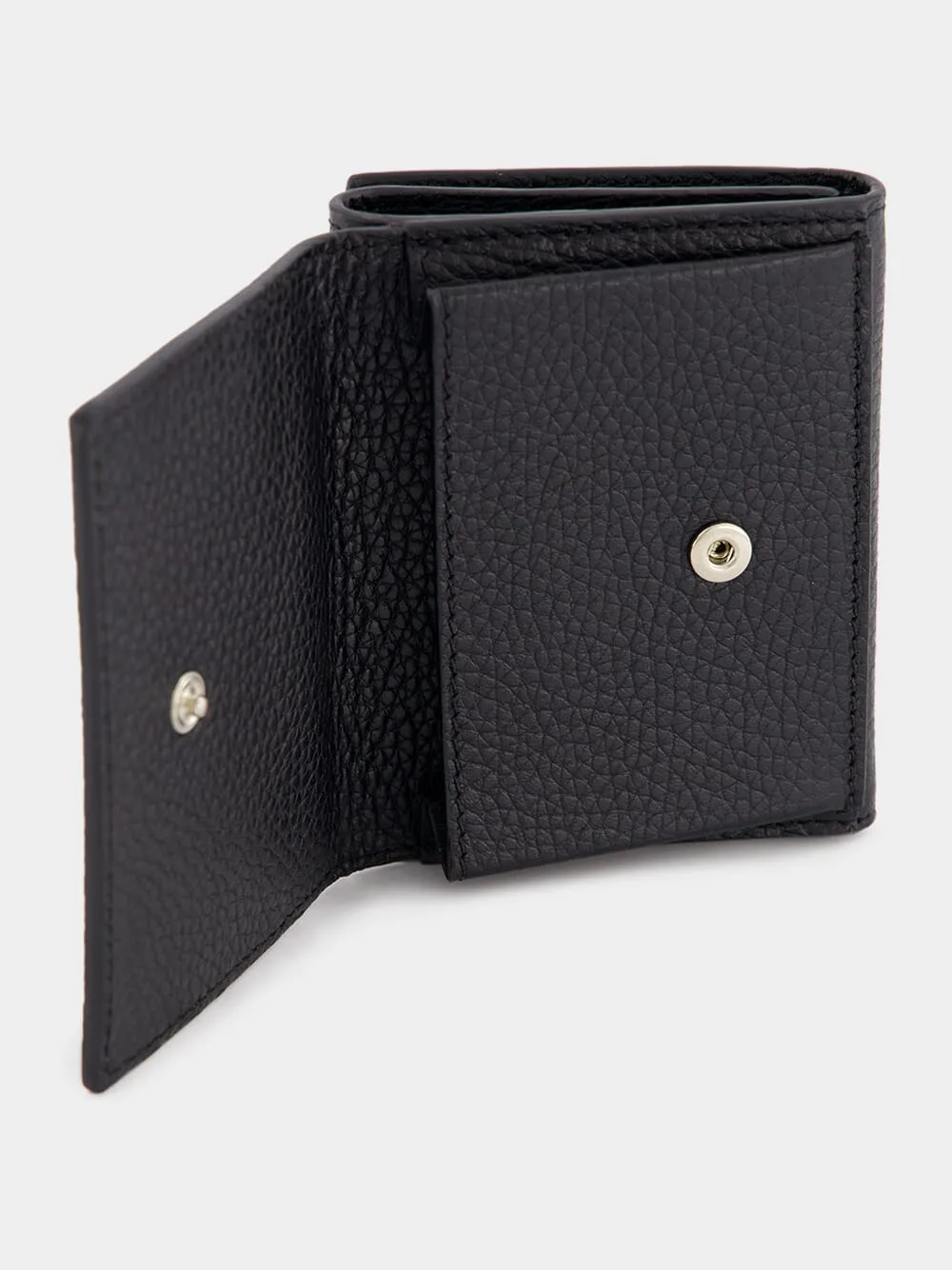 3D Diag-Stripe Leather Card Holder
