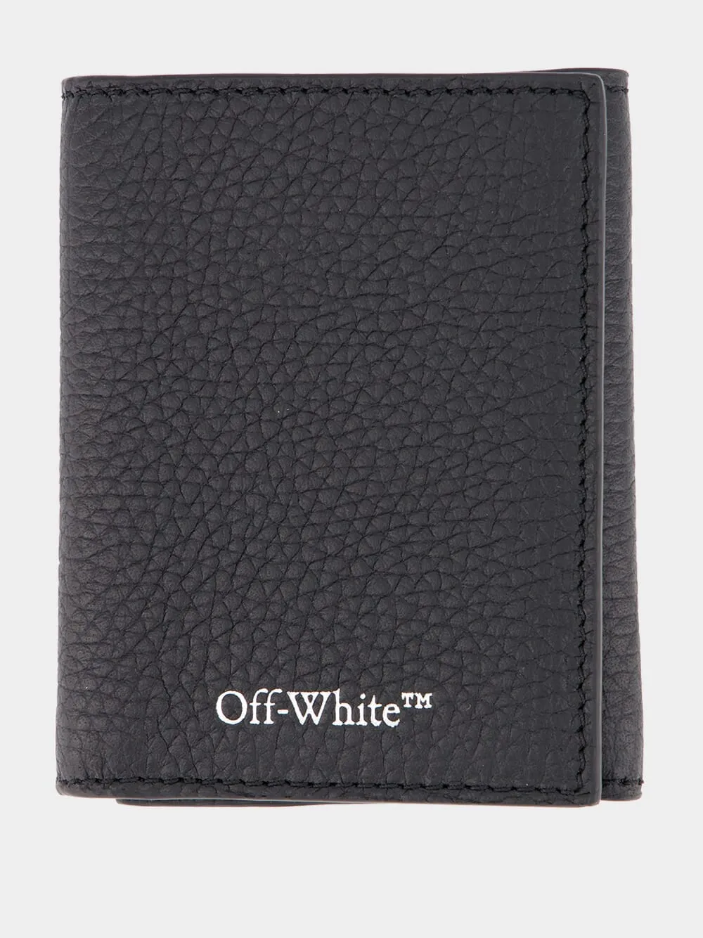 3D Diag-Stripe Leather Card Holder