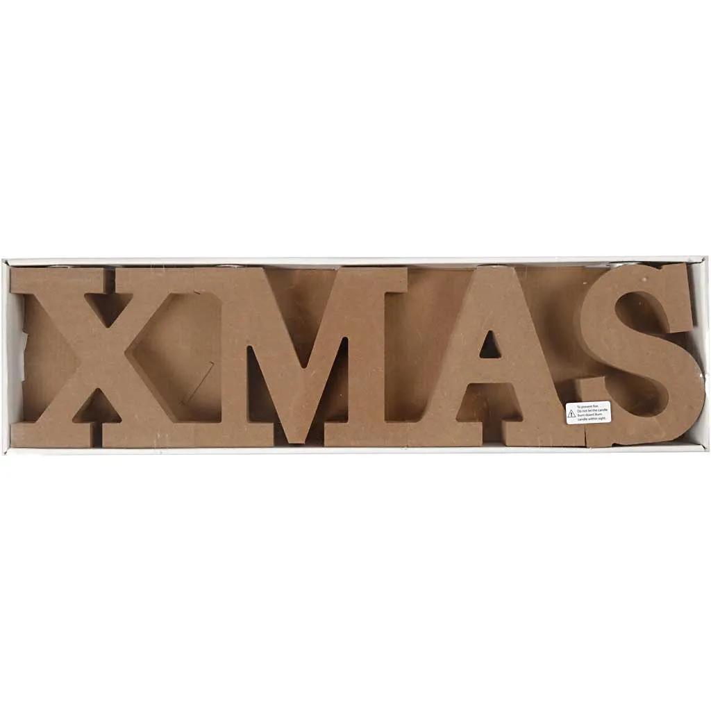 4 x MDF XMAS Metallic Candle Holders Christmas Home Furnishings Decoration Crafts H: 14.5 cm