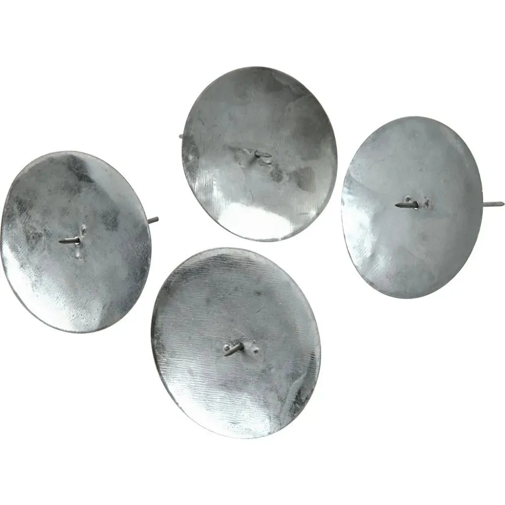 4 x Metal Round Shape Candle Holders With Spear For Christmas Decorations D: 7cm