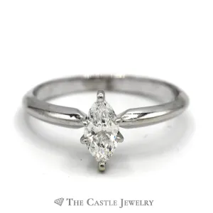 .40ct Marquise Cut Diamond Solitaire Engagement Ring in 14k White Gold