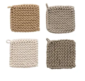 8” Square Pot Holders - Neutrals