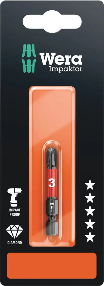 851/4 IMP DC SB Impaktor bits, PH 3 x 50 mm