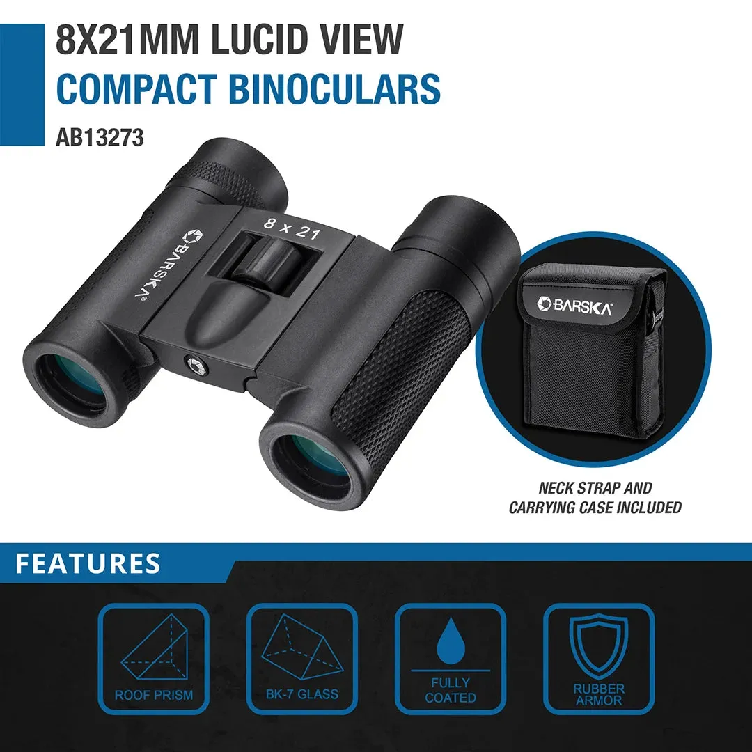 8x21mm Lucid View Compact Binoculars, 2nd Gen | AB13273