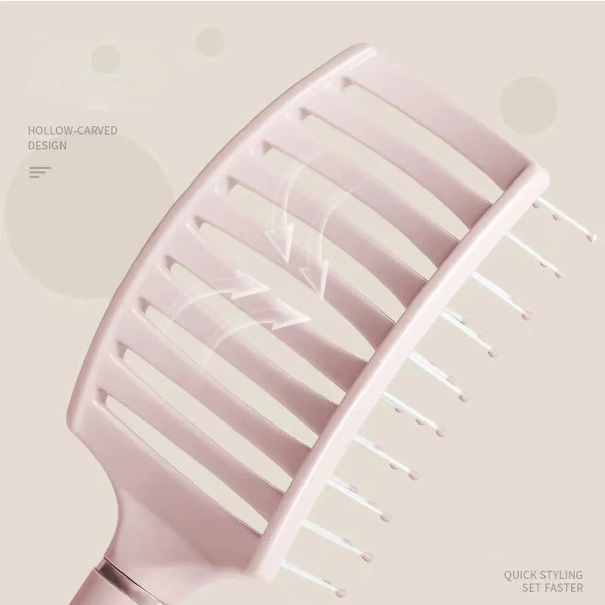 9-Row Anti-Static Heat Resistant Hair Brush