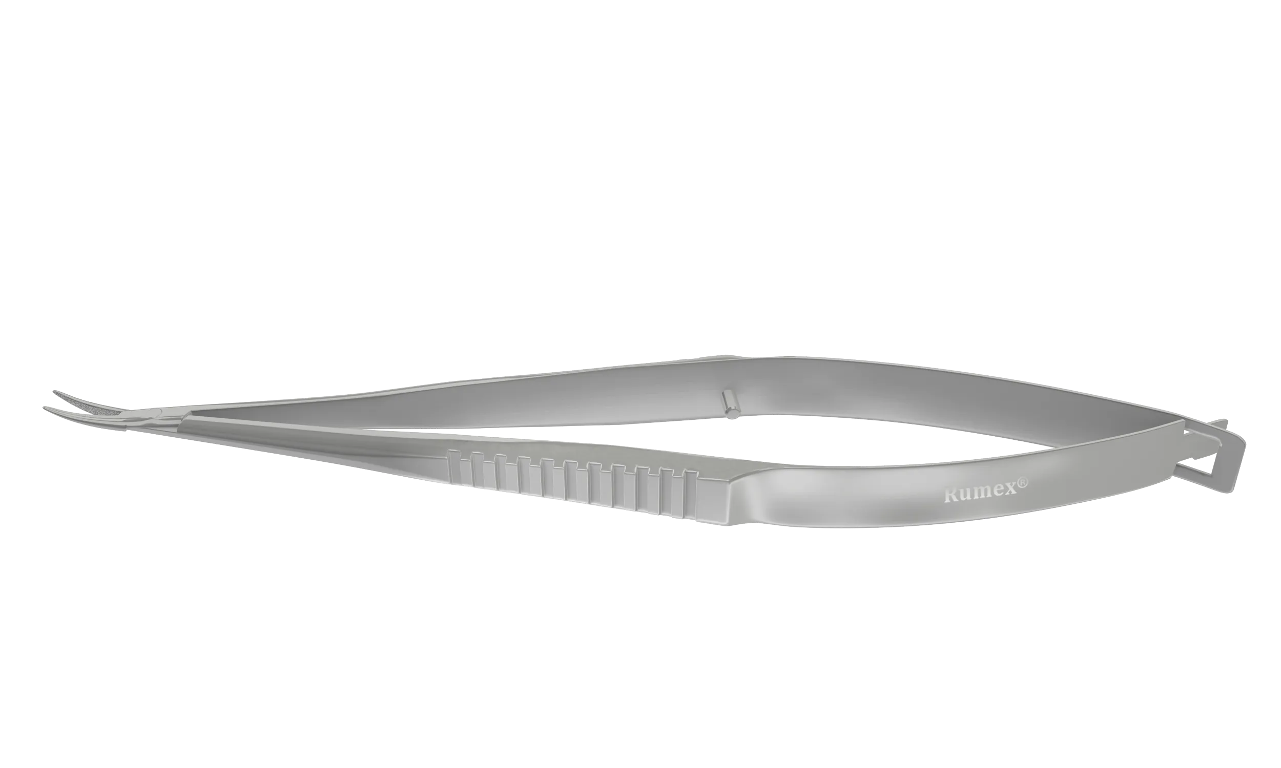 999R 8-096S Castroviejo Needle Holder, Delicate Jaws, 8.00 mm Gripping Surface, Curved, without Lock, Length 135 mm, Stainless Steel