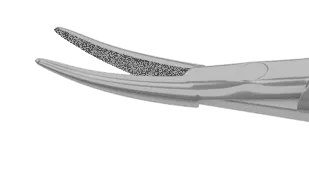 999R 8-096S Castroviejo Needle Holder, Delicate Jaws, 8.00 mm Gripping Surface, Curved, without Lock, Length 135 mm, Stainless Steel