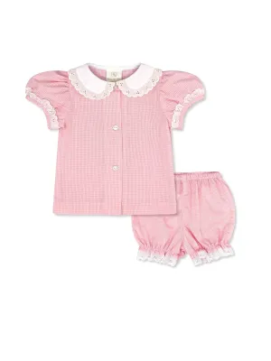 Adorable Diaper Set - Polite Pink Minigingham