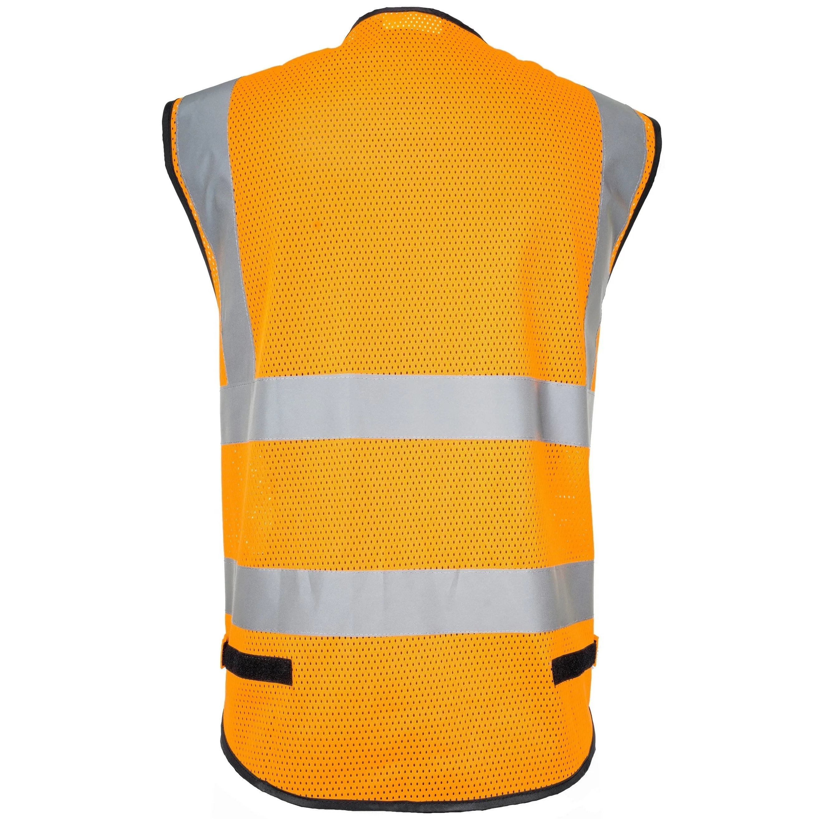 AL-Gard SVPC2OB Orange Safety Vest Class 2 Mesh Type Breathable High Visibility with Card Holder and Pockets