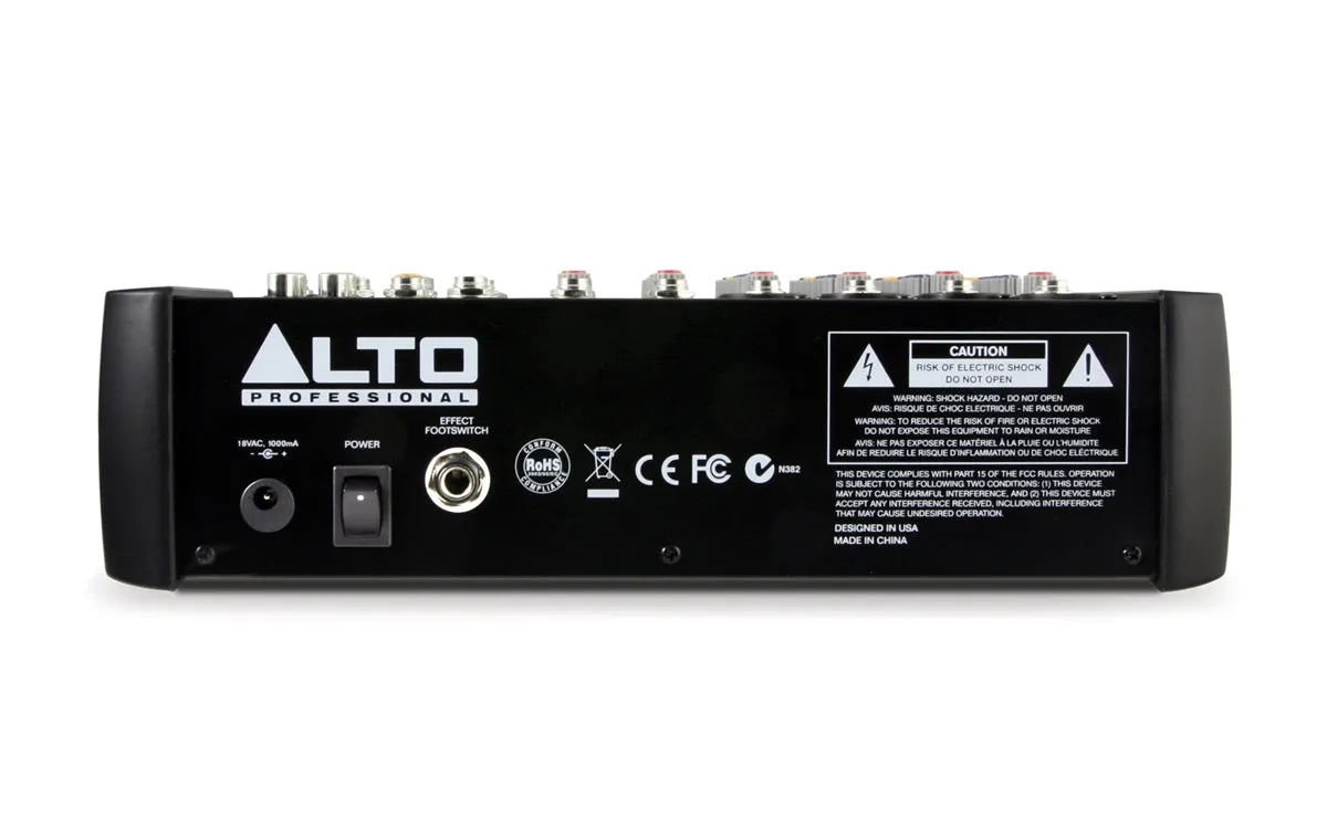 Alto ZMX122 8-Channel Compact Mixer with Effects