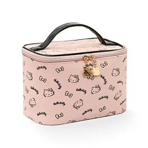AmBealla Make up Bag Travel Cosmetic Bags Brush Holder Zipper Pouch Case Organizer Cute Organizer Suitable for Purse for Women (Black Bucket Bag)