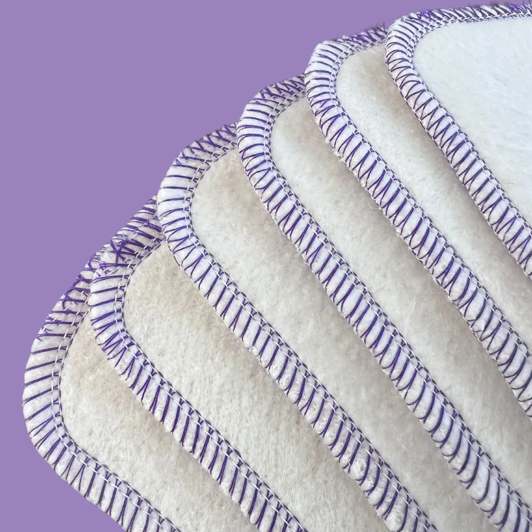 AMP Diaper Absorbency Booster (3 Layer Hemp) - Purple Trim