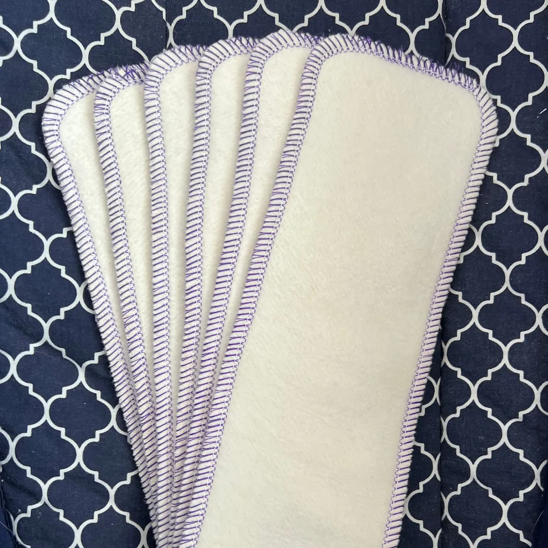 AMP Diaper Absorbency Booster (3 Layer Hemp) - Purple Trim