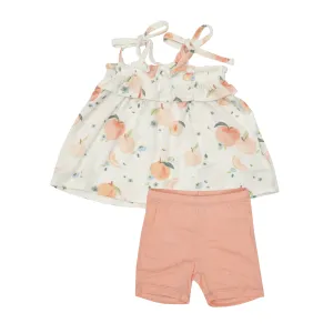 Angel Dear Peaches Ruffle Top & Bloomer Set