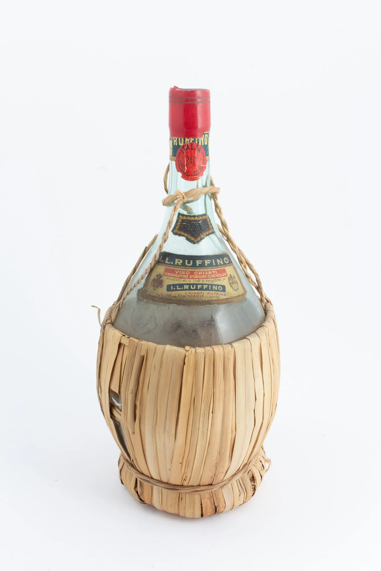 Antique Italian Ruffino Chianti Bottles