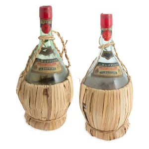 Antique Italian Ruffino Chianti Bottles