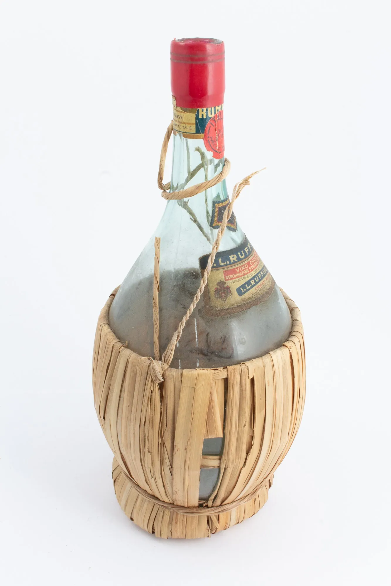 Antique Italian Ruffino Chianti Bottles