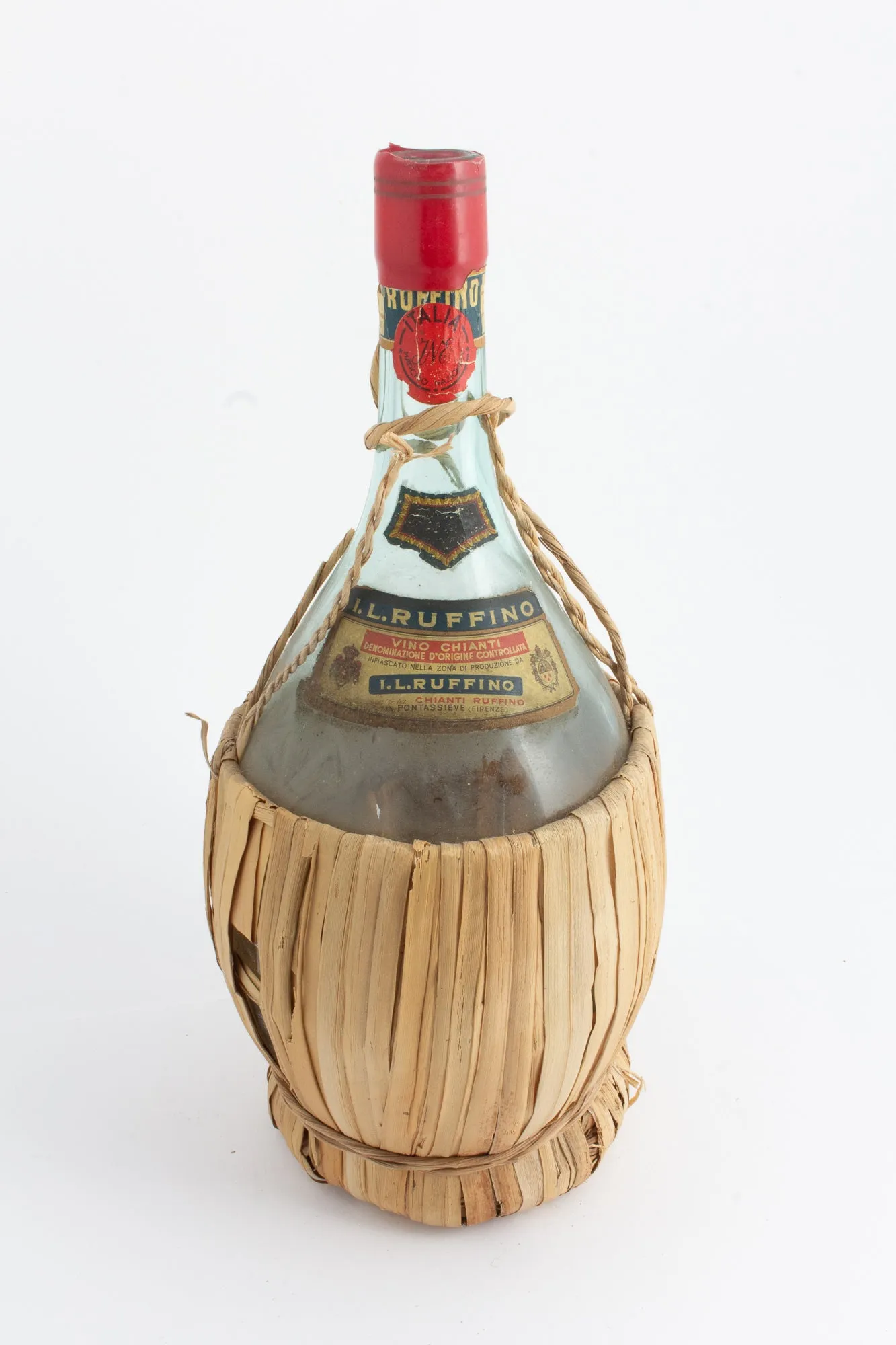 Antique Italian Ruffino Chianti Bottles