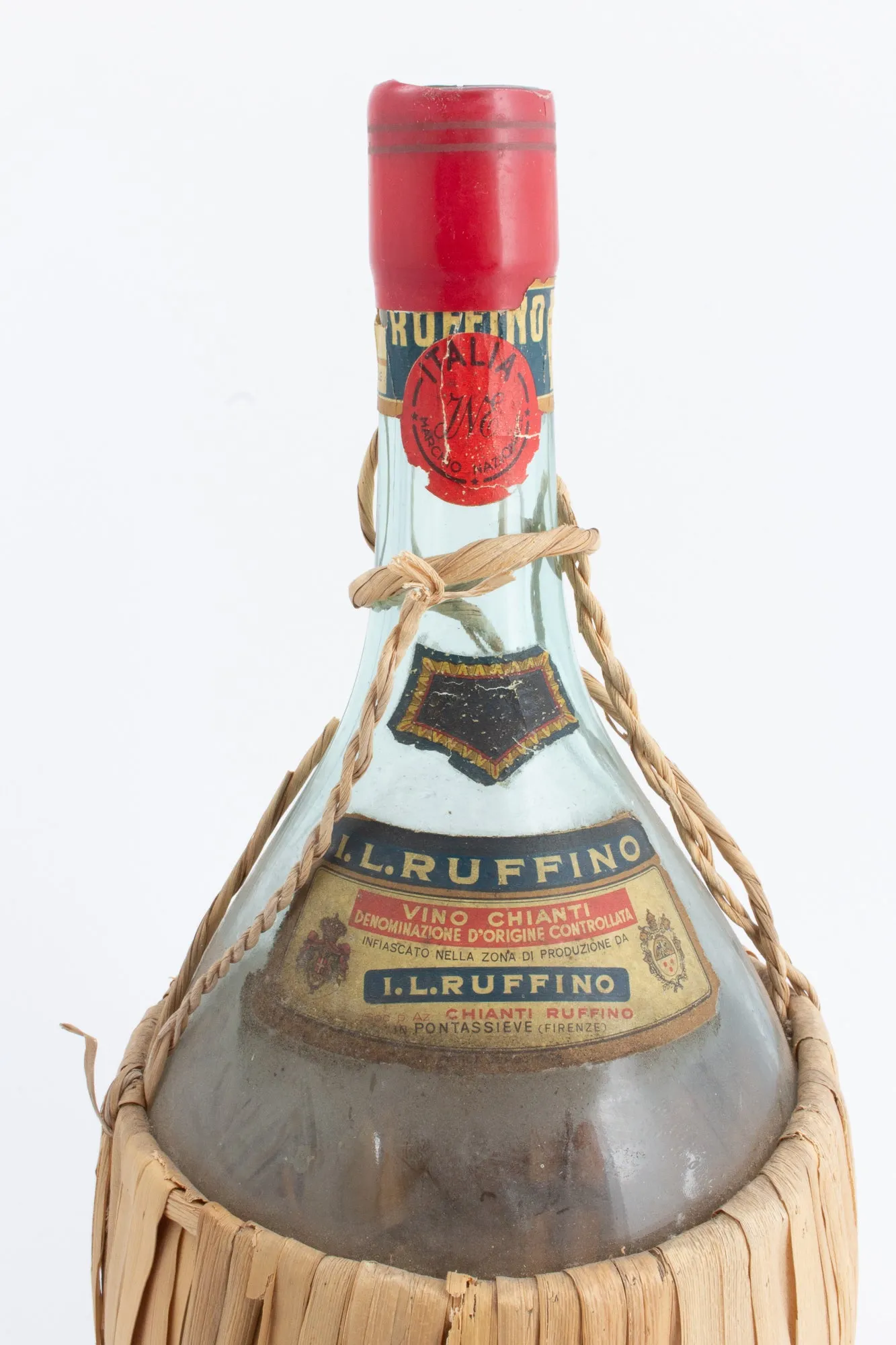 Antique Italian Ruffino Chianti Bottles