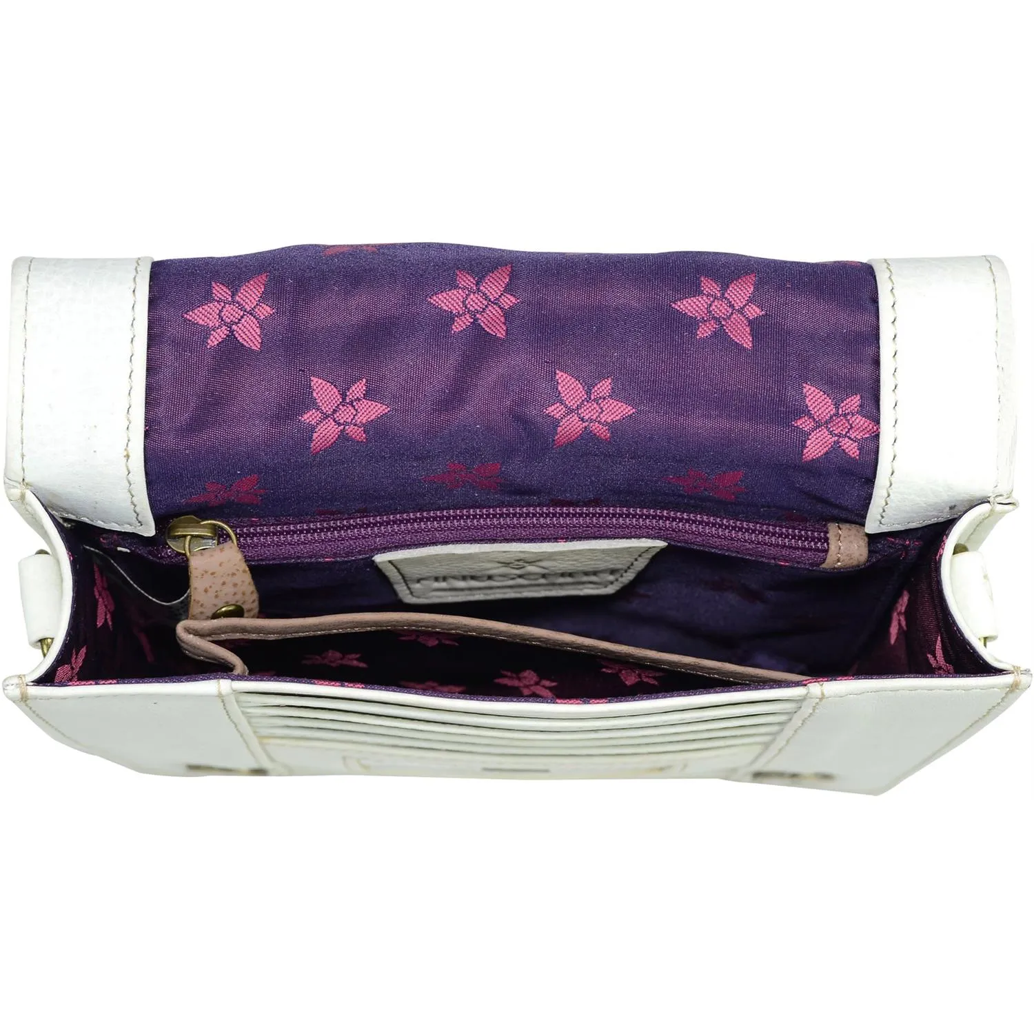 Anuschka Small Messenger Himalayan Bird Leather