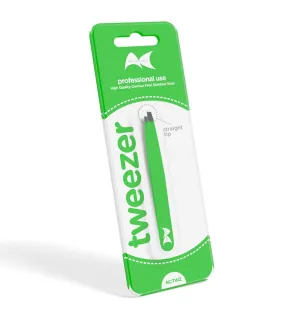 Artists Choice Straight Tip Tweezer Green