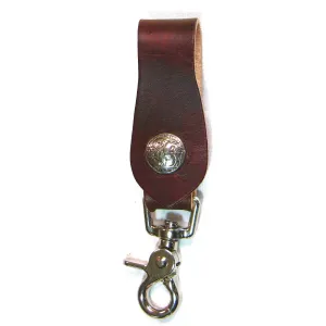 AUB07  Antique Finish Claw Hook Key Fob- Buffalo Nickel