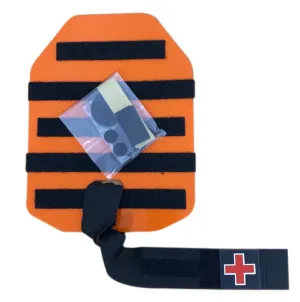 Aussie Peelback - MED Plate 2.0 - Orange w/black lanyard