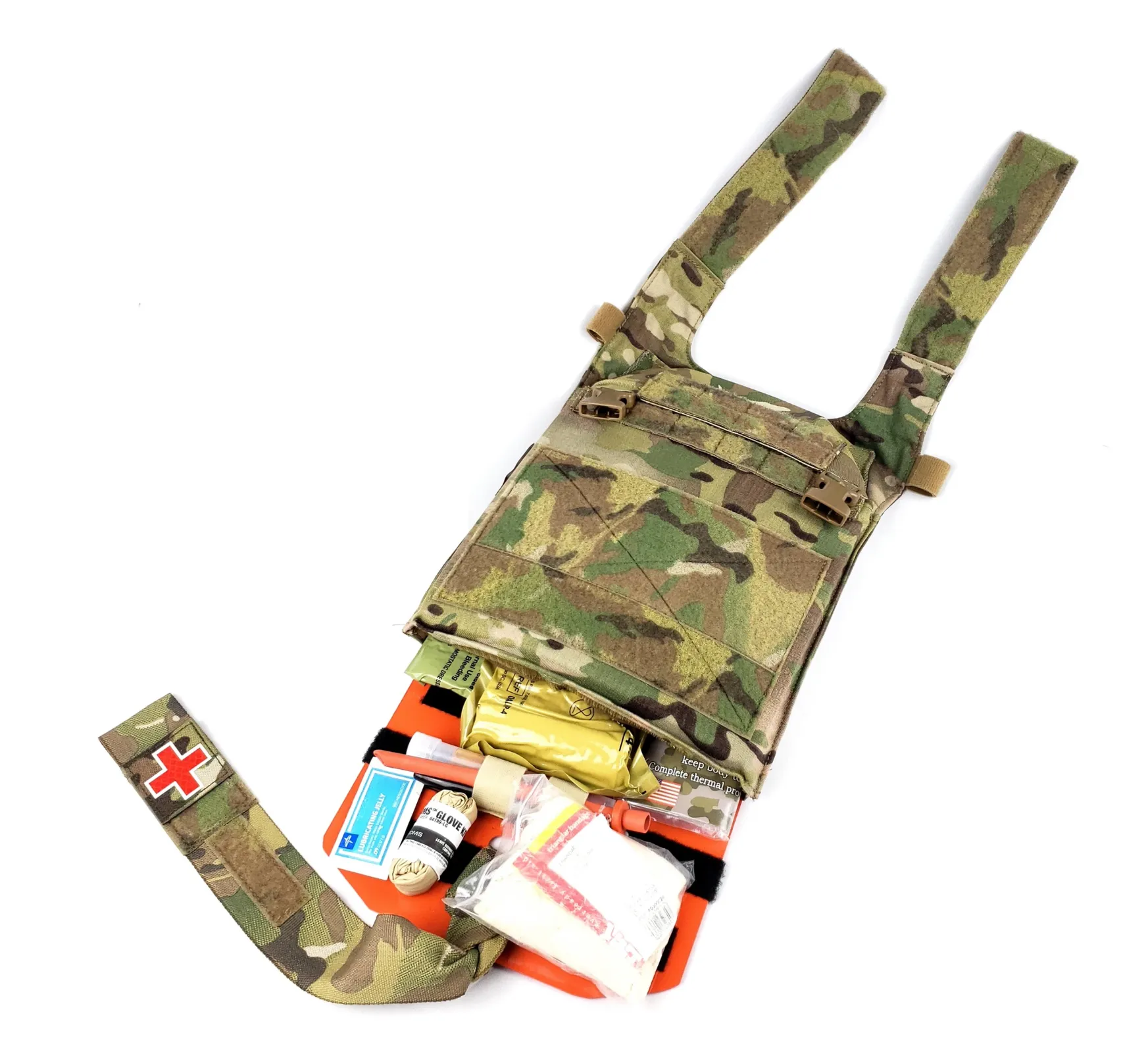 Aussie Peelback - MED Plate 2.0 - Orange w/black lanyard