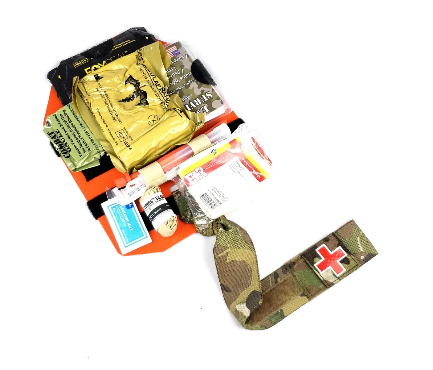 Aussie Peelback - MED Plate 2.0 - Orange w/black lanyard