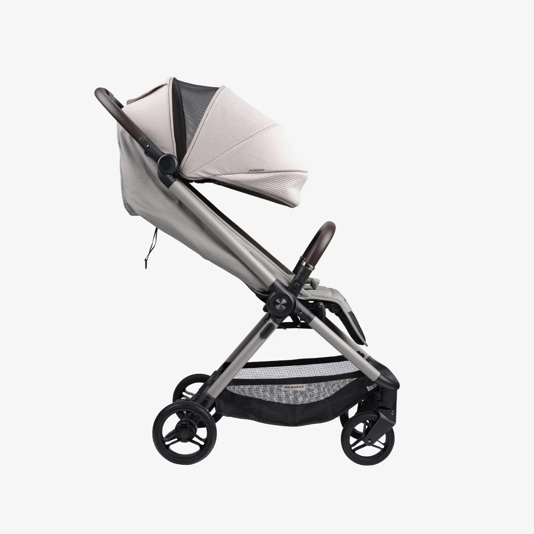 Auto Fold Compact Stroller Bundle - Almond