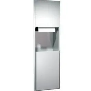 Automatic Combination Commercial Paper Towel Dispenser/Waste Receptacle, Surface-Mounted, Stainless Steel ASI 04692AC-9