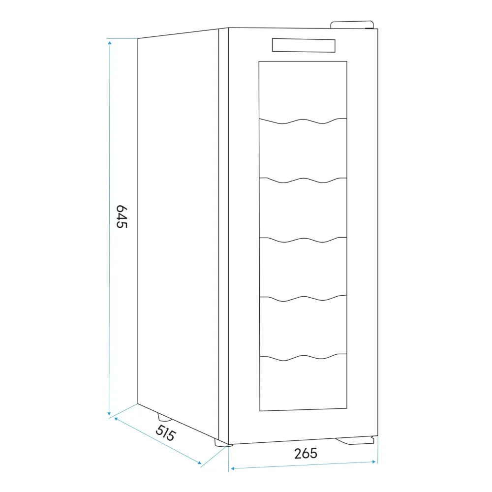 Baridi 24 Bottle Wine Cooler Fridge with Touch Controls - Stainless Steel - B