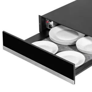 Baridi Built-In Warming Drawer 60cm - Black/Stainless Steel - B
