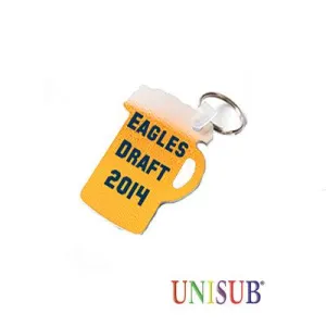 Beer Stein Aluminum Keychain