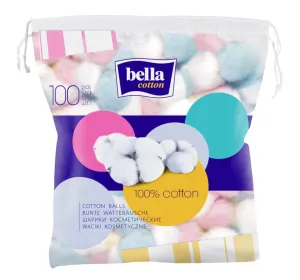 Bella Cosmetic Multicolor Cotton Balls 100 Pcs