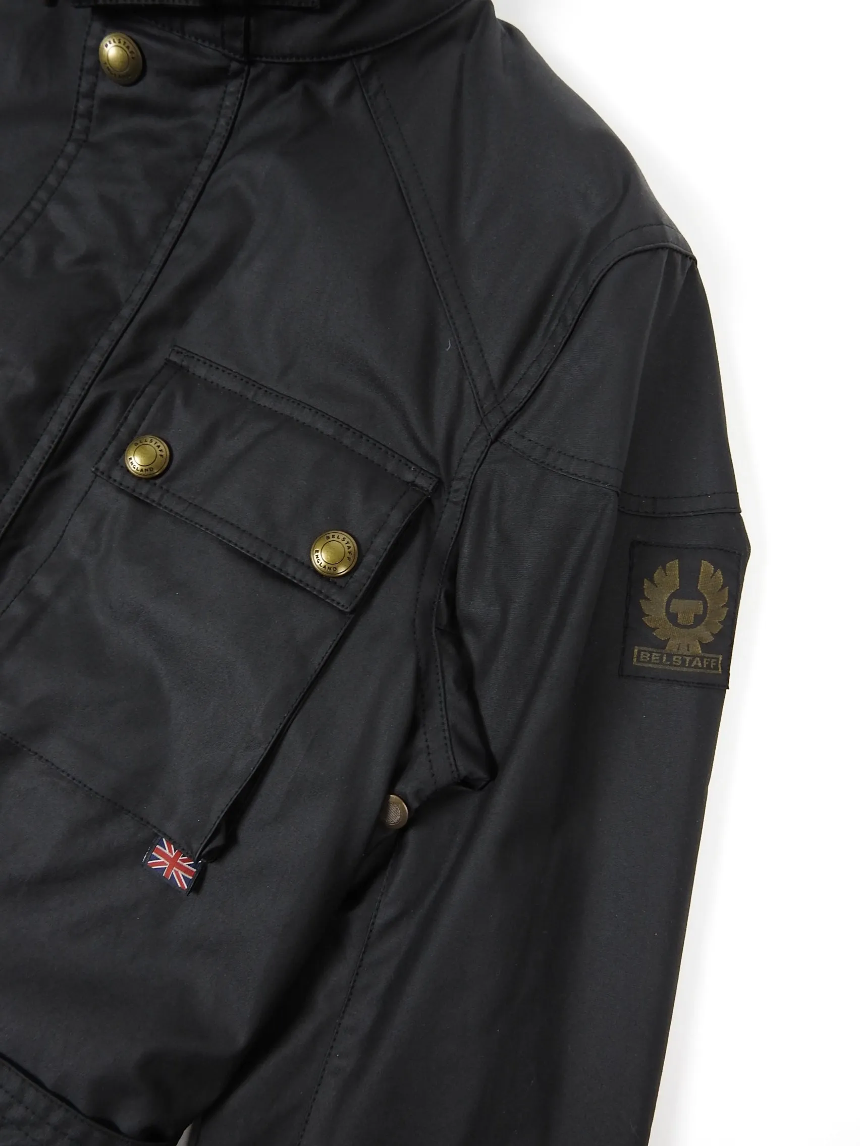 Belstaff Wax Jacket with Removable Liner Black 46