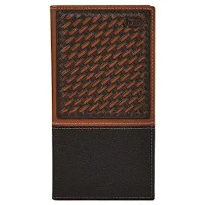 BG2005767W8 Justin Men's Rodeo Wallet Basketweave