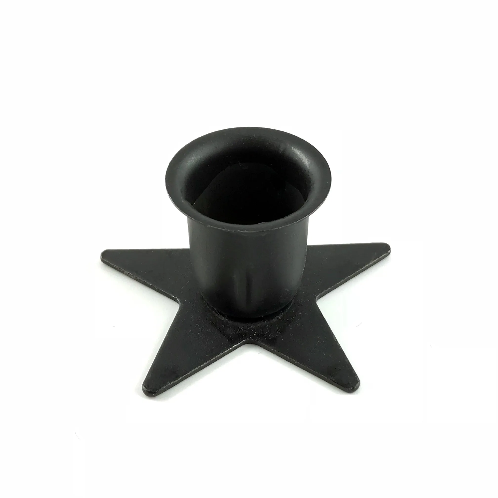 Black Pentagram/Star Taper Candle Holder