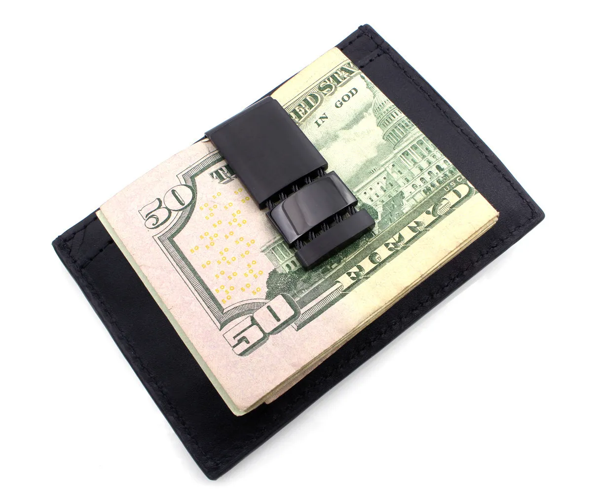 Black Stainless Steel Cable Tension Money Clip